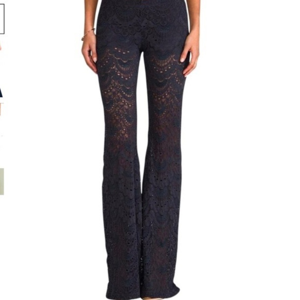 Nightcap Spanish Lace Flare Navy
